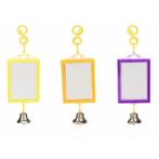 PLASTIC MIRROR WITH BELL - SQUARE (12x6cm) BT010205