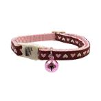 CAT COLLAR- HEART (PINK) (10mmx30cm) BWCC2201PK