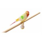 PLASTIC PARAKEET ON RING LARGE 15cm BT010326