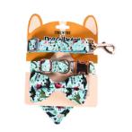 LEASH WITH COLLAR/KNOT (TURQUOISE) (20mmx75-130cm) HTY0YLSETSTQM