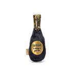 PLUSH DOG TOY CHAMPAGNE BOTTLE BLACK/ GOLD (30x9x9cm) BT02400061