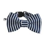 CAT COLLAR STRIPE (NAVY/WHITE)(10mmx11-22cm) HTY0LE006