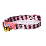 CAT COLLAR WITH GOLD BELL (PINK/BLACK) (10mmx32cm) HTY0YL103900