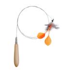 CAT TEASER LONG STICK STAINLESS STEEL SPRING (ORANGE) BWAT3876