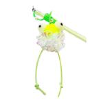 CAT TEASER-RETRACTABLE FROG (GREEN) BWAT3866