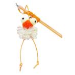 CAT TEASER-RETRACTABLE FROG (ORANGE) BWAT3867