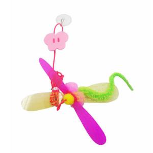 Amy N Carol Cat Teaser Sticky Hook Self Entertain Dragonfly, Cat Toys