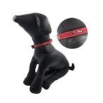 DOG COLLAR-PAW & BONE(RED DENIM)(10mmx25-35cm) BWDC2306SRD