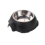 PET BOWL WITH HANDLE(ASSORTED)(SMALL)(15.9x15.1x4.7cm)(INCLUDE 1pc STAINLESS STEEL BOWL)NON-SLIP JNP11871