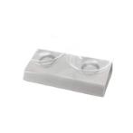 ELEVATED DOUBLE PET BOWL (GREY) (27.6x15.4x11.7cm) JNP1480