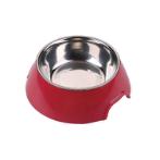 BOWL ROUND ACRYLONITRILE BUTADIENE STYRENE AND STAINLESS STEEL (RED)(MEDIUM)(17.9x17.1x5.7cm) JNP1118RD