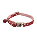 CAT COLLAR - REFLECTIVE COLOR DOT (RED) (10mmx20-30cm) BWCC2401RD
