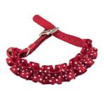 CAT COLLAR - WHITE DOT WAVY (RED) (10mmx20-30cm) BWCC2404RD