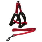 DOG HARNESS WITH LEASH(BROWN/ RED) (2x120cm) JNPJNBO122320BRN
