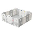 SMART SYSTEM FOLDABLE SAFETY PLAY-YARD ROCKET DESIGN-WHITE+GREY(160X160X63cm) 500231