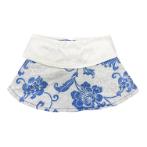 CAPE - FLOWER (WHITE/ BLUE) (LARGE) (35cm) SS024K036CP044MTL
