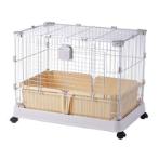 SMALL ANIMAL CAGE WITH TOILET AND WHEEL (YELLOW) (LARGE) (74.4x49.4x58) JNP1120YL