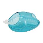 HAMSTER SAND BATHROOM WITH  SPOON (BLUE) (16x9.2x8.1cm) JNP15341BL
