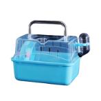 SMALL ANIMAL CARRIER WITH WHEEL TRANSPARENT (BLUE)(23x17x17cm) BWBES57BL