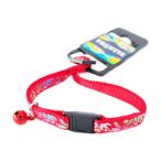 CAT COLLAR - LEAVES (RED) (10mmx20-30cm) BWNCC2401RD