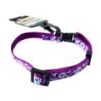 DOG COLLAR - FLOWERS (PURPLE) (10mmx25-35cm) BWNDC2402SPU
