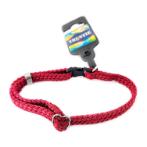 DOG COLLAR - NYLON BRAID (RED) (10mmx25-35cm) BWNDC2405SRD