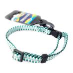 DOG COLLAR - BRAID (GREEN/ WHITE) (10mmx25-35cm) BWNDC2406SBG