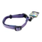 DOG COLLAR - DIAMOND PATTERN (PURPLE) (15mmx30-45cm) BWNDC2407MPU