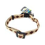 DOG COLLAR - DIAMOND SHAPE (BEIGE/ BROWN) (20mmx40-55cm) BWNDC2408LBN