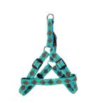 DOG HARNESS - DIAMOND SHAPE (TURQUOISE/ BROWN) (15mmx30-50cm) BWNDH2408MBG
