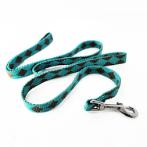 DOG LEASH - DIAMOND SHAPE (TURQUOISE/ BROWN) (15mmx120cm) BWNDL2408MBG