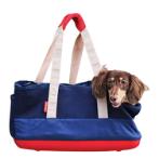 BREATHABLE DACHSHUND TOTE BAG (NAVY) (48X20X27cm) BWIBIFC1526DB