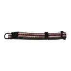 DOG COLLAR - STRIPE (GREY/ RED) (10mmx20-30cm) BWNCD1101GR
