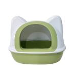 CAT LITTER BOX - CAT HEAD SHAPE (GREEN) (52x36x42cm) JNBP195