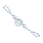 DOG TOY - BALL AND ROPE (BLUE/ WHITE) (6.5x6.5x39cm) JNPTY521