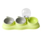 DOG 3 BOWLS FEEDER (GREEN) (43x13x23cm) JNL279