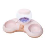 DOG DOUBLE BOWL FEEDER (PINK) (39x16x20cm) (1.4L) JNL252