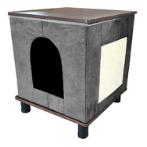 COZY RETREAT PET HOUSE CUM SIDE TABLE (GREY) (48x48x51cm) JNSYHOUSE005