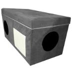 COZY RETREAT PET HOUSE - DUAL ENTRANCE (GREY) (62.5x41x47cm) JNCT06