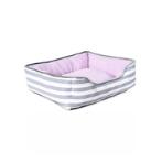 RECTANGLE PET BED STRIPE (SMALL) (GREY) (45x35x15cm) HTY0YF128237SGRY