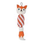 NYLON SQUEAKER PLUSH TOY - WOLF (ORANGE) (11x37x8cm) HTY0YT133713ORG