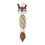 NYLON SQUEAKER PLUSH TOY - WOLF (BROWN) (11x37x8cm) HTY0YT133714BRN