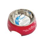 (CAT) STAINLESS STEEL 2 IN 1 STYLE BOWL(RED SWIRL) (160ml) RCH054527