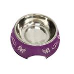 (CAT) STAINLESS STEEL 2 IN 1 STYLE BOWL (PURPLE BUTTERFLY) (160ml) RCH054528