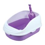 CAT LITTER BOX WITH SCOOP (PURPLE) (56x39x26cm) JNMSP004PU