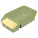 CAT LITTER BOX WITH TRASH BIN (GREEN) (49x28x15cm) JNMSPB07GY