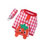HARNESS AND LEASH SET - CHECKER (MEDIUM) (RED) (40cm) AIC0H012REM