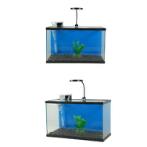 FISH TANK SET WITH OYAMA-LIGHT BLUE 36X16X22cm WITH FRAME COVER FT1FT36LBLUE