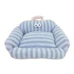 LITTLE MONSTER STRIPE SUEDE BED (BLUE) (45x55x6cm) AIC0B041BLU