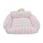 LITTLE MONSTER STRIPE SUEDE BED (PINK) (45x55x6cm) AIC0B041PNK